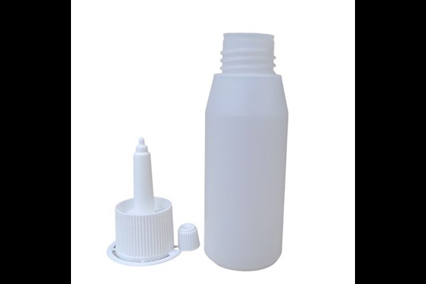 Plastflaske 50 ml hvid HDPE